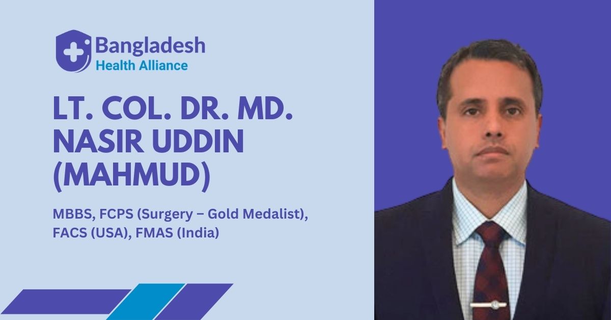 Lt. Col. Dr. Md. Nasir Uddin (Mahmud) | Top notch Surgeon: Dhaka's Finest Practitioner