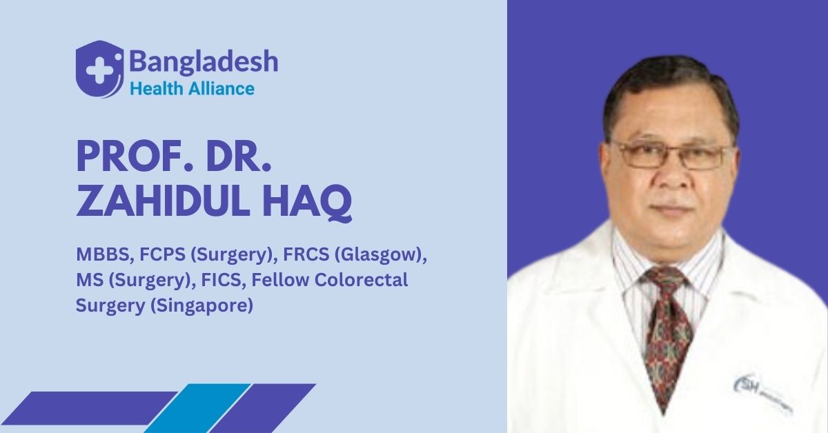 Prof. Dr. Zahidul Haq | Skilled Surgeon Delivering Excellence