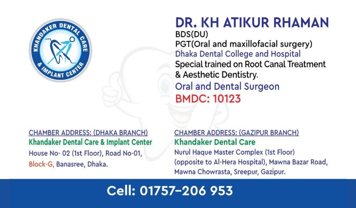 Dr. Kh. Atikur Rhaman-Visiting Card In English