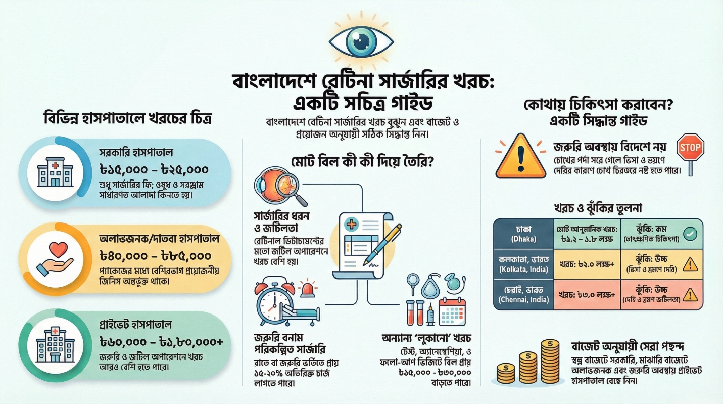 বাংলাদেশে রেটিনা সার্জারির খরচ