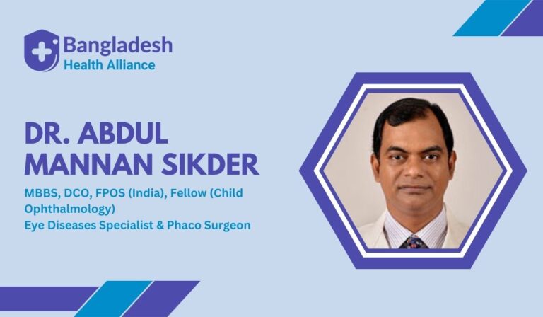 Dr. Abdul Mannan Sikder – Leading Pediatric Eye Specialist & Phaco Surgeon in Chittagong, MBBS, DCO, FPOS (India), Fellow (Child Ophthalmology).