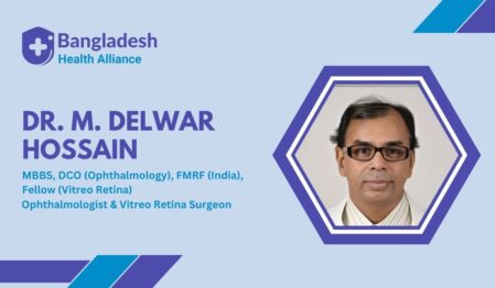 Dr. M. Delwar Hossain – Skilled Ophthalmologist & Vitreo Retina Surgeon in Chittagong, MBBS, DCO, FMRF (India), Fellow (Vitreo Retina), expert in retinal diseases.