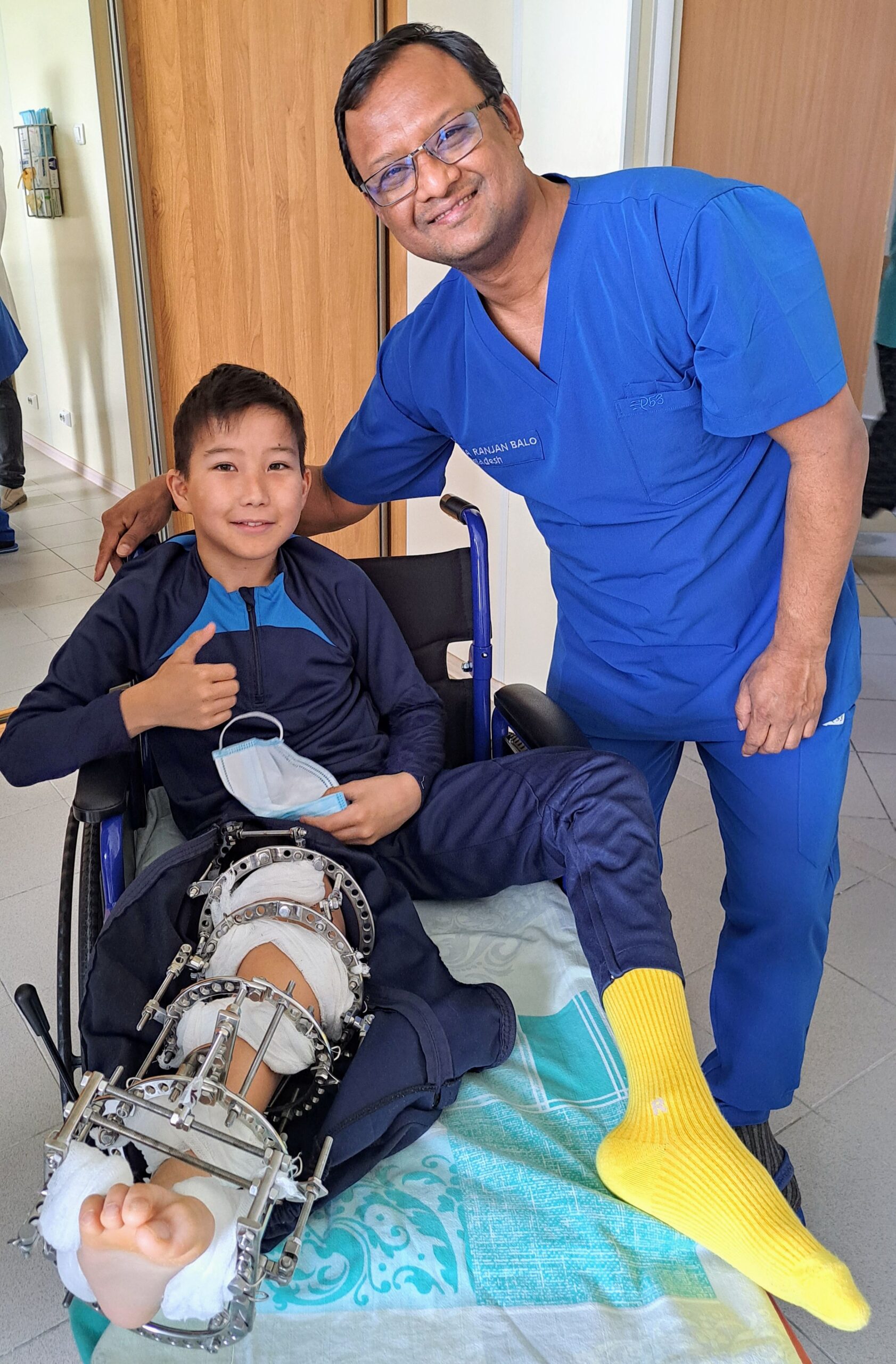 Dr. Nitya Ranjan Balo with patient