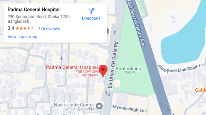 Exterior view of Padma General Hospital Ltd., Dhaka