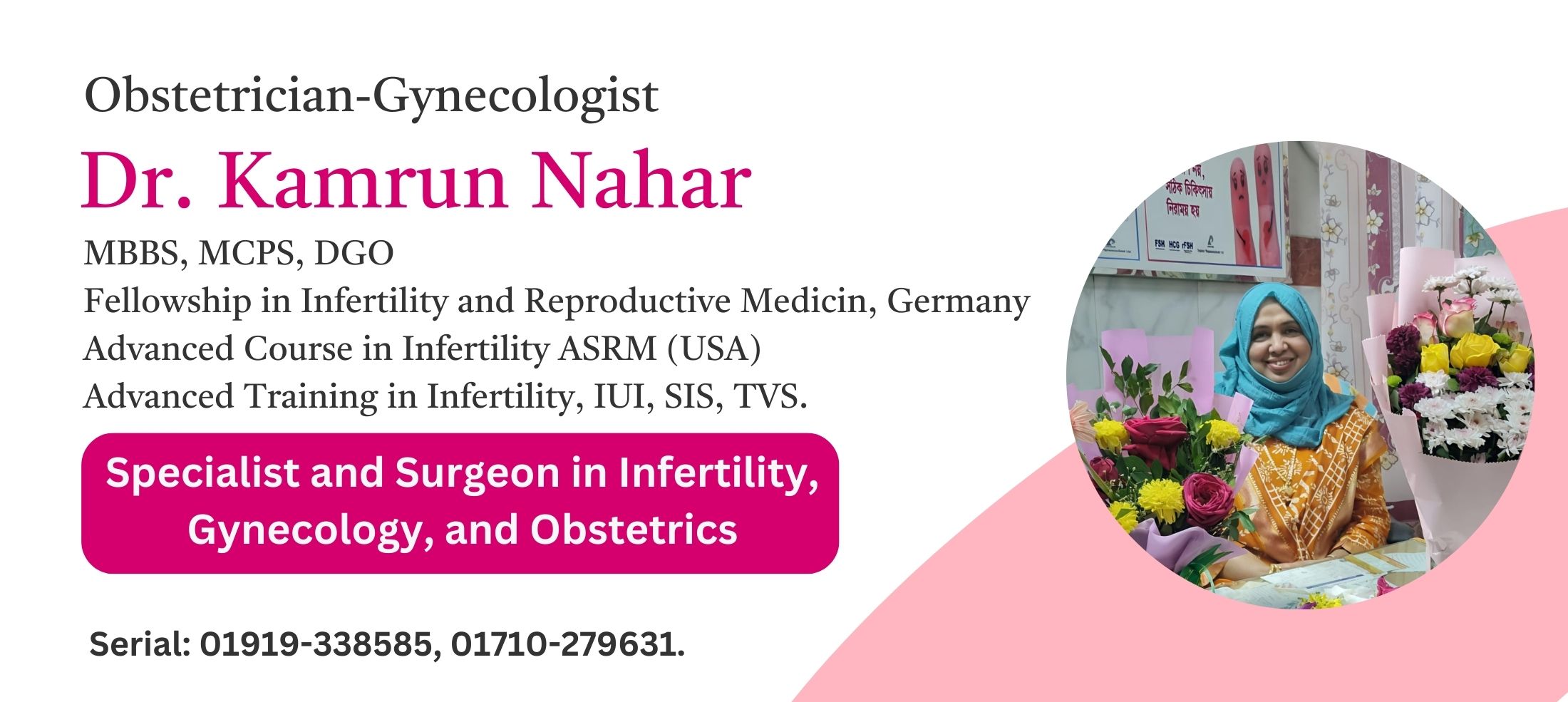 Profile of Dr. Kamrun Nahar – Senior Consultant, Gynecology & Obstetrics Specialist in Cumilla