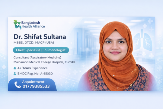 Dr. Shifat Sultana Consultant (Respiratory Medicine), Pulmonologist, Chest Diseases Specialist