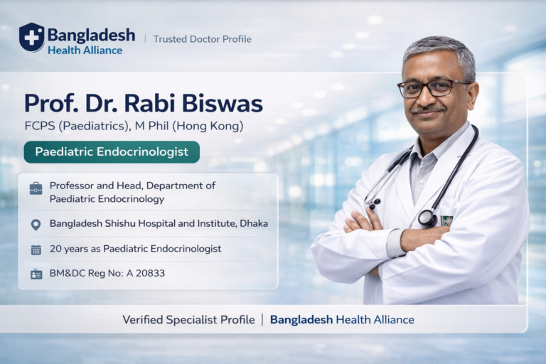 Prof. Dr. Rabi Biswas Paediatric Endocrinologist Dhaka