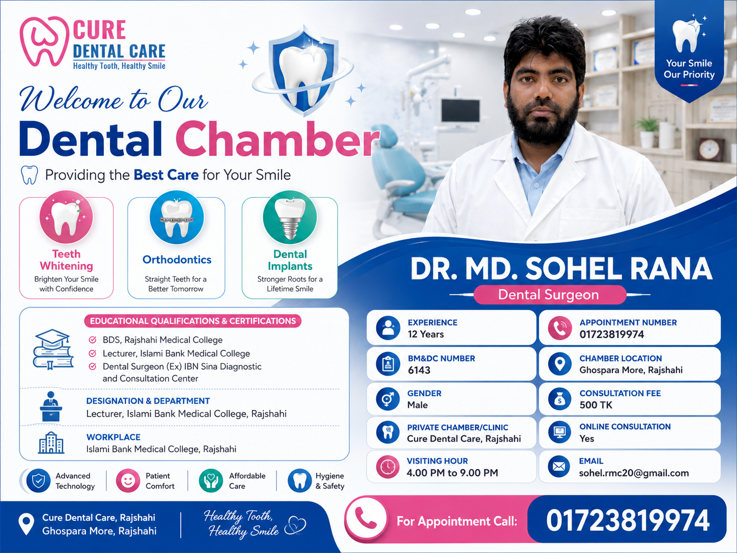 Dr. Md. Sohel Rana Dental Surgeon in Rajshahi