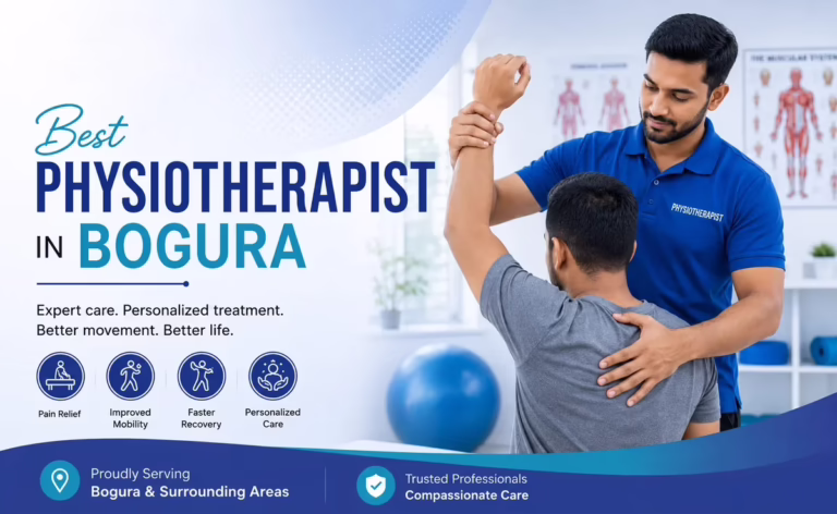 Rehabilitation care for child and elderly mobility in Bogura, including Kahaloo.
