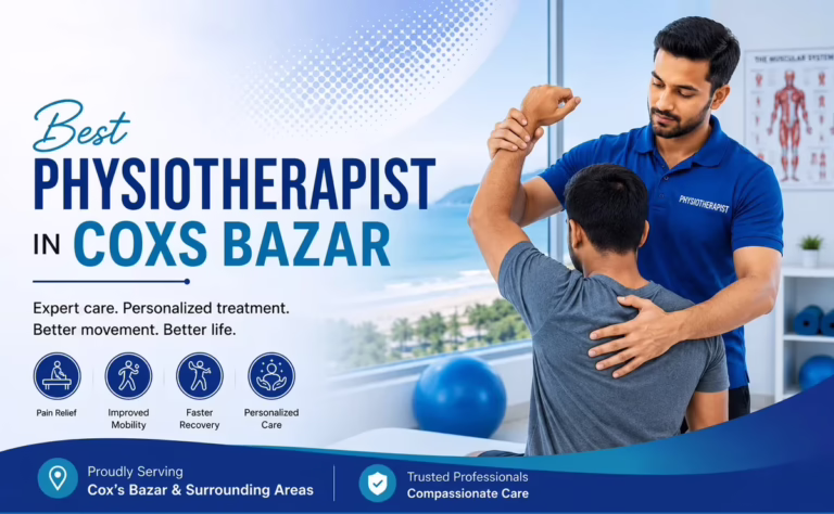 Physiotherapy session for paralysis rehabilitation in Coxs Bazar, covering Cox's Bazar Sadar and surrounding areas.