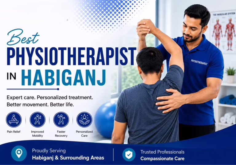 Physiotherapy session for back, neck and joint care in Habiganj, covering Nabiganj and surrounding areas.