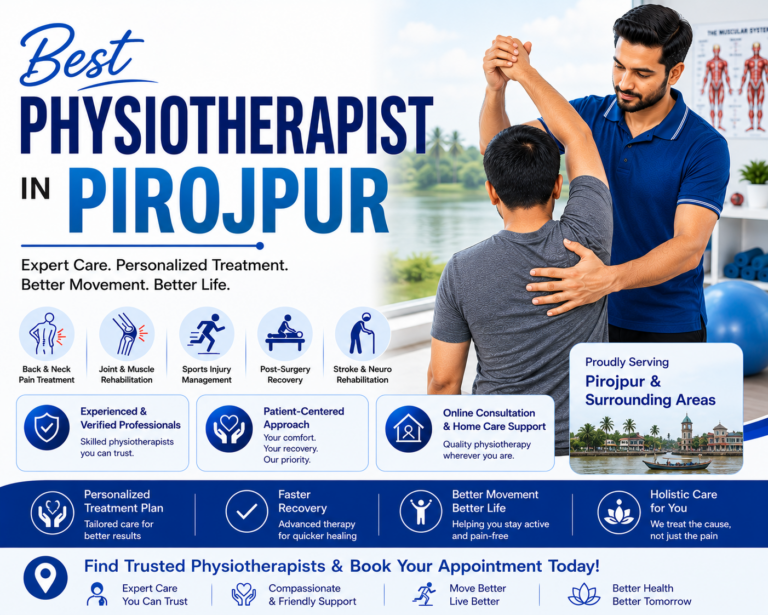 Physiotherapy for home and clinic rehabilitation in Pirojpur, serving Pirojpur Sadar and nearby areas.