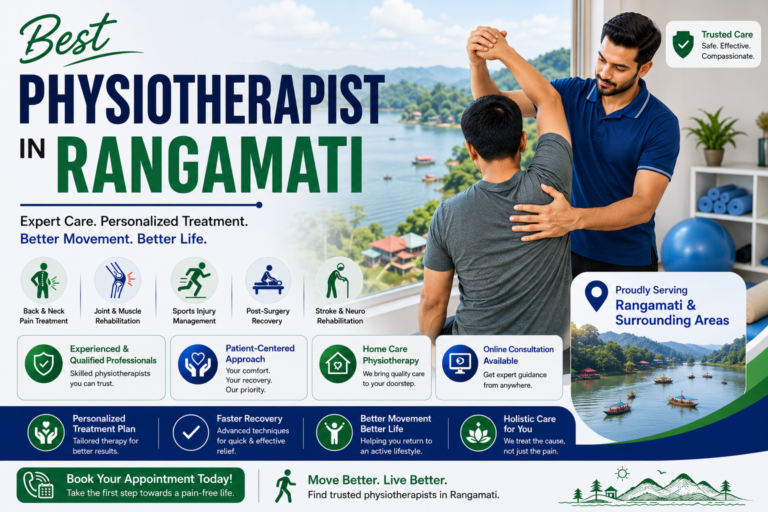 Therapist assisting a patient with controlled rehabilitation exercises in Rangamati and Rangamati Sadar.