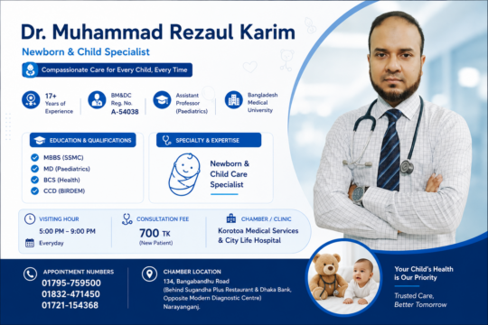 Dr Muhammad Rezaul Karim – Newborn Child Specialist in Narayanganj