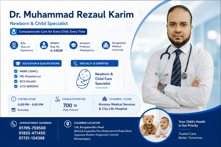 Dr Muhammad Rezaul Karim – Newborn Child Specialist in Narayanganj