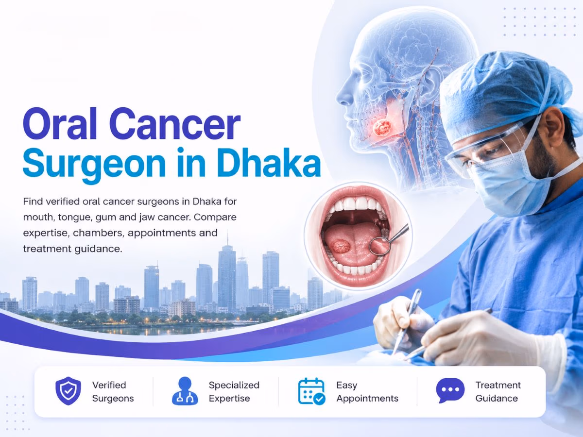 Oral cancer surgeon in Dhaka discussing mouth cancer treatment