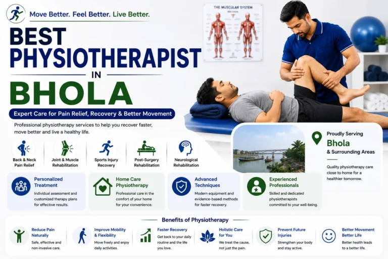 Physiotherapy session for back, neck and joint care in Bhola, covering Bhola Sadar and surrounding areas.