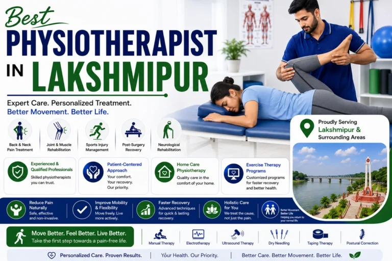 Patient receiving physiotherapy for stroke recovery in Lakshmipur, near Lakshmipur Sadar.