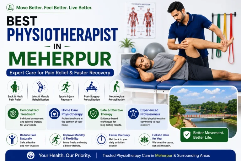Patient receiving physiotherapy for stroke recovery in Meherpur, near Mujibnagar.