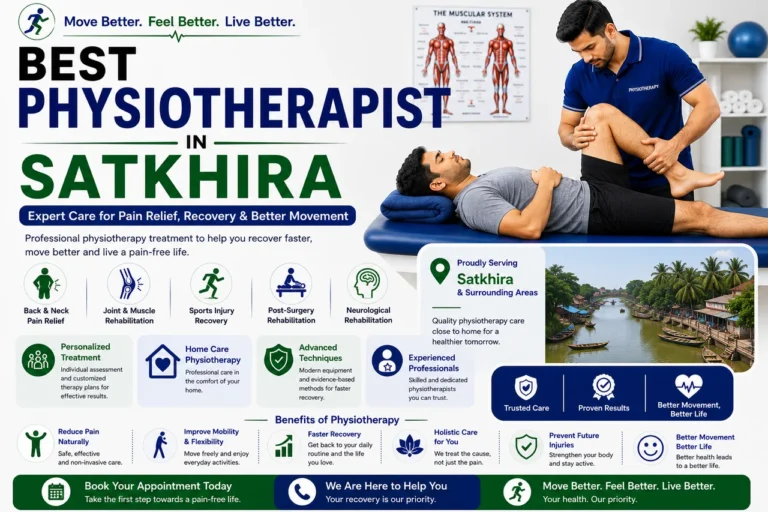 Therapist assisting a patient with controlled rehabilitation exercises in Satkhira and Assasuni.
