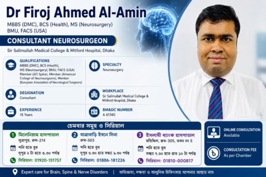 Dr. Firoj Ahmed Al-Amin, Consultant Neurosurgeon in Dhaka