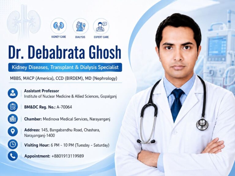 Dr. Debabrata Ghosh — Kidney, Dialysis & Transplant Specialist in Narayanganj