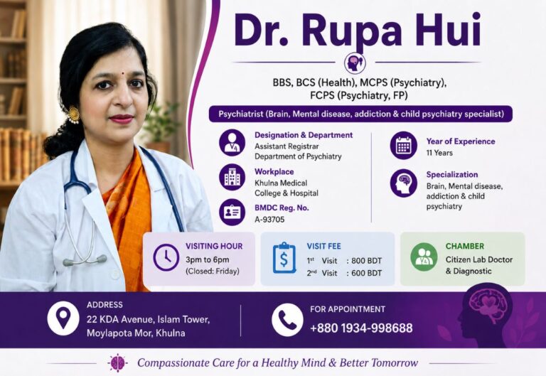 Dr. Rupa Hui – Psychiatrist in Khulna