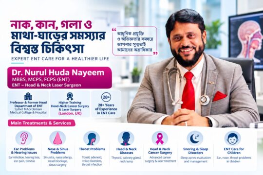 Prof. Dr. Nurul Huda Nayeem ENT specialist and Head Neck Laser Surgeon in Sylhet